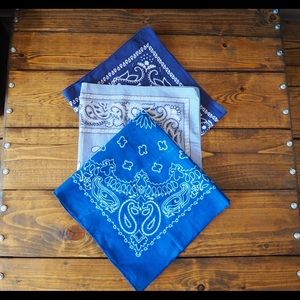 Shades of Blue Bandana Bundle (3 bandanas)